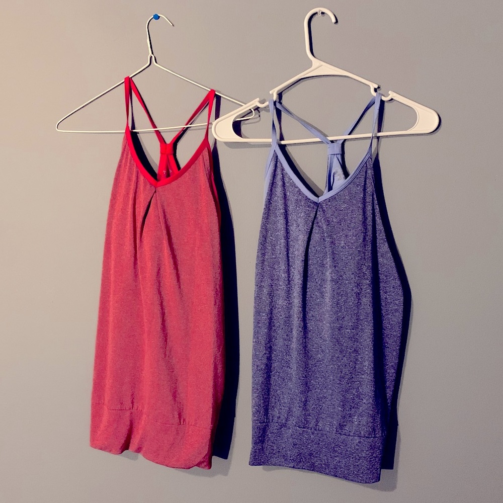 TWO Athletic Tank Tops w/ Built-in Bras